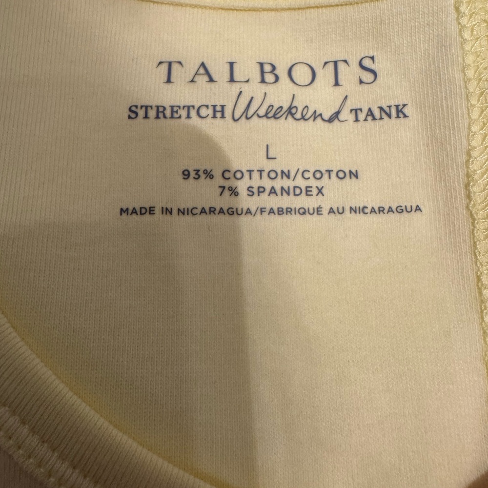 Talbots Vibrant Pink and Sunny Yellow Tank Tops Size L NWT - Picture 5 of 6